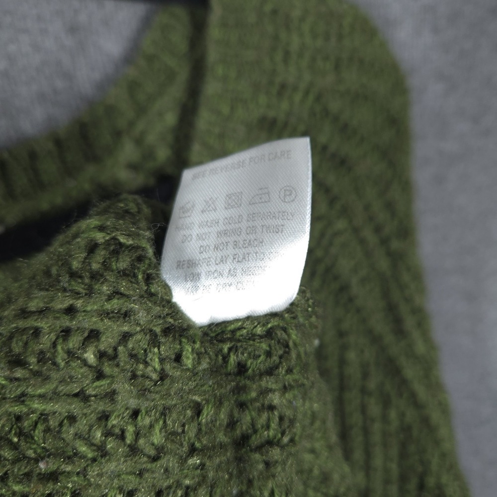 Miracle USA Women's Green Knit Sweater M/L Pullover V-Neck‎ Long Sleeve Pockets - Picture 6 of 11